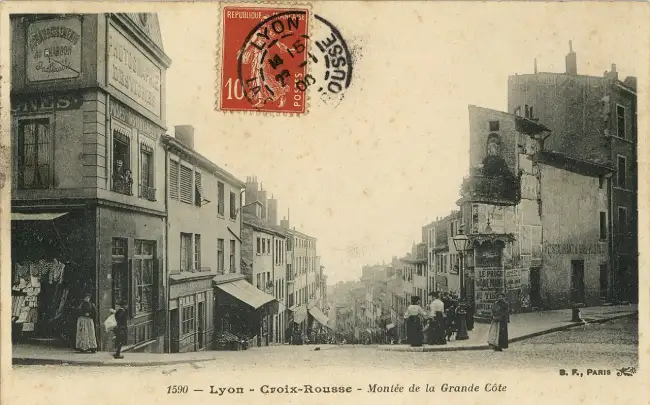 Montée de la grande côte en 1900