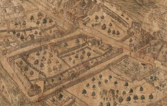 Scenographic plan of Lyon, Bellecour