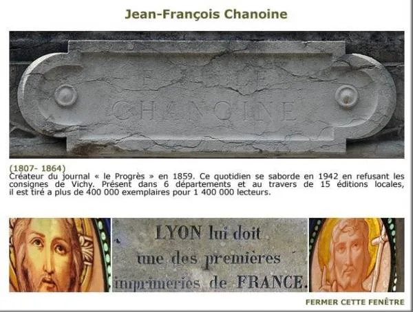 Jean-François CHANOINE 1807-1864 Créateur du journal "Le Progrès" en 1859.