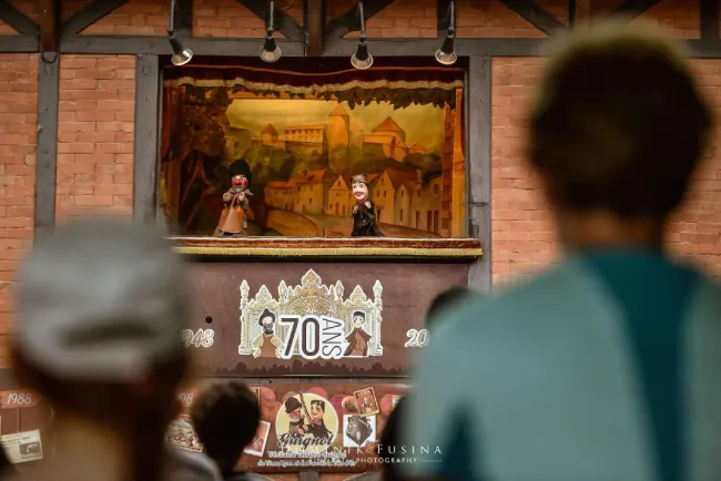 Spectacle au théâtre Guignol du parc de la tête d'or