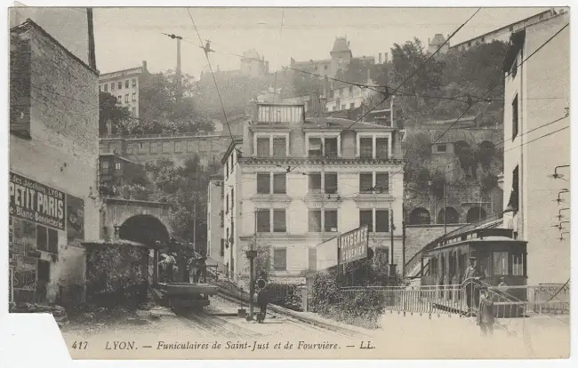 Funiculaires de Fourvière en 1900