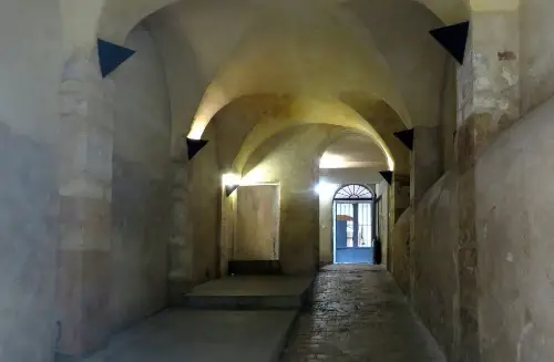 The long traboule of Lyon at 54 rue Saint-Jean