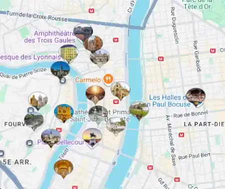 Plan touristique de Lyon